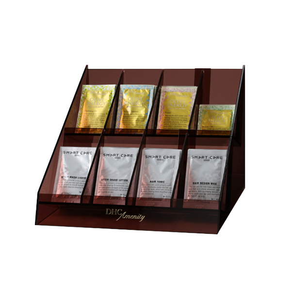 パウチ商品の専用什器